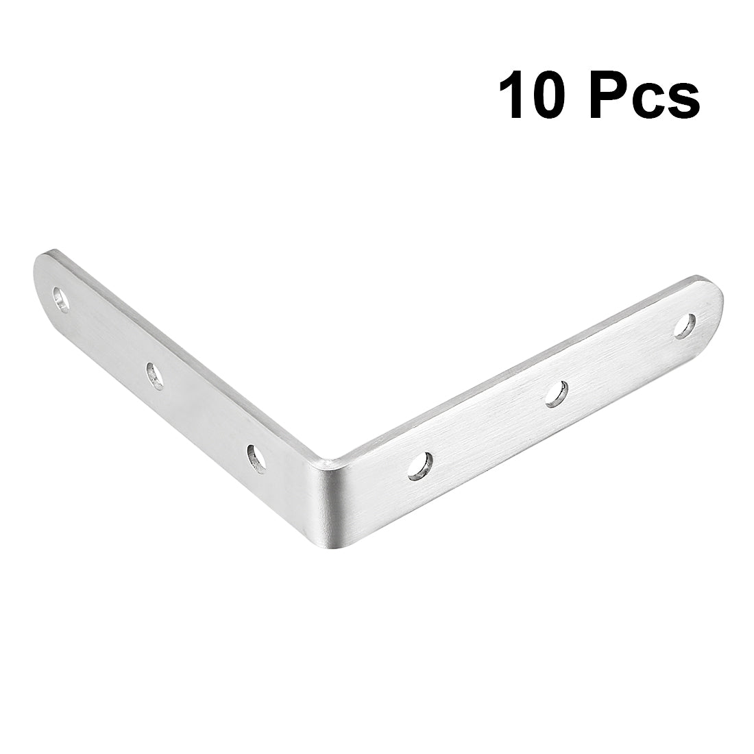 uxcell Uxcell 10pcs 100mmx100mmx20mm Stainless Steel Corner Brace Joint L Shape Right Angle Bracket Fastener