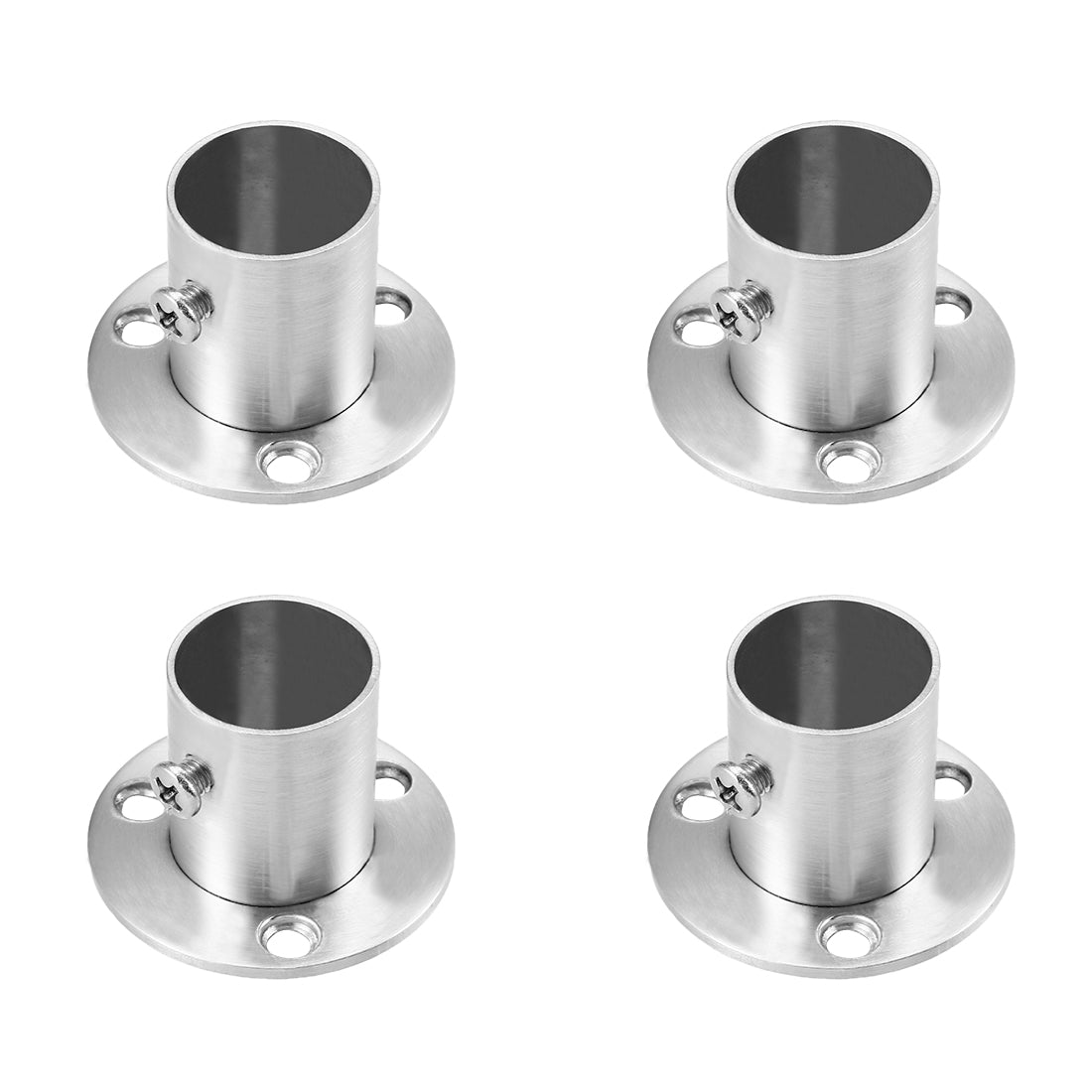 uxcell Uxcell Wardrobe Pipe Bracket, 22mm Dia, Wall Mount Hanging Rail Rod Support Socket 4pcs