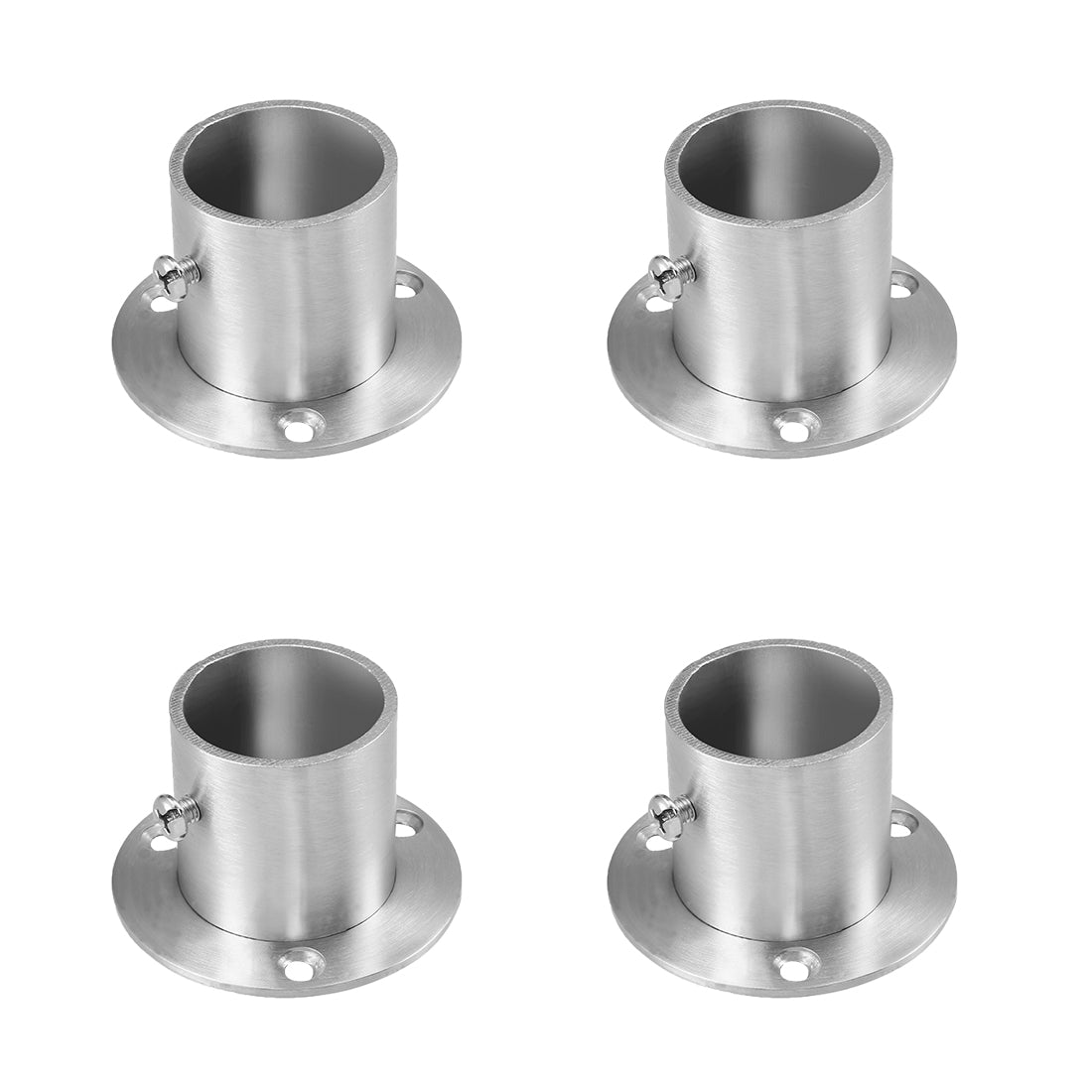 uxcell Uxcell Wardrobe Pipe Bracket, 32mm Dia, Wall Mount Hanging Rail Rod Support Socket 4pcs