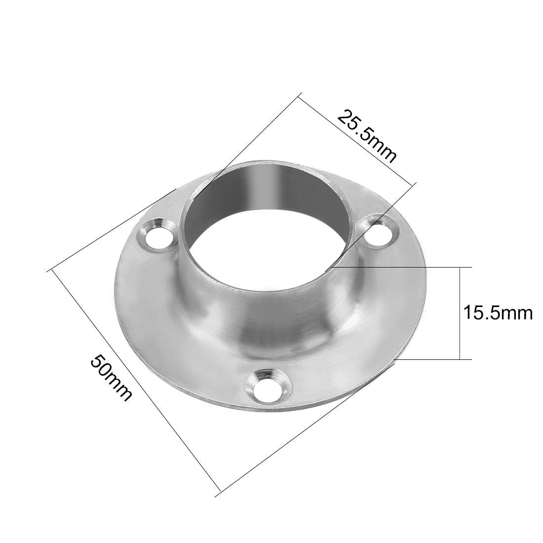 uxcell Uxcell Wardrobe Pipe Bracket, 25.5mm Dia, Wall Mounted Rail Rod Support Socket 8pcs