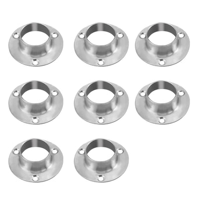 Harfington Uxcell Wardrobe Pipe Bracket, 25.5mm Dia, Wall Mounted Rail Rod Support Socket 8pcs