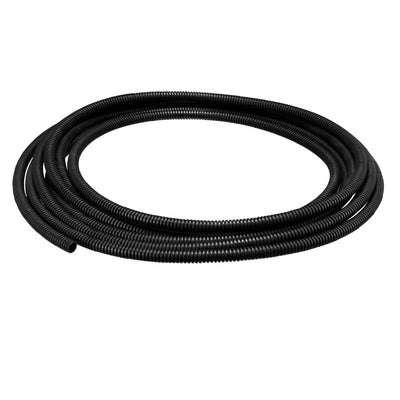 Harfington Uxcell 6 M 6.5 x 10 mm PP Flexible Corrugated Conduit Tube for Garden,Office Black