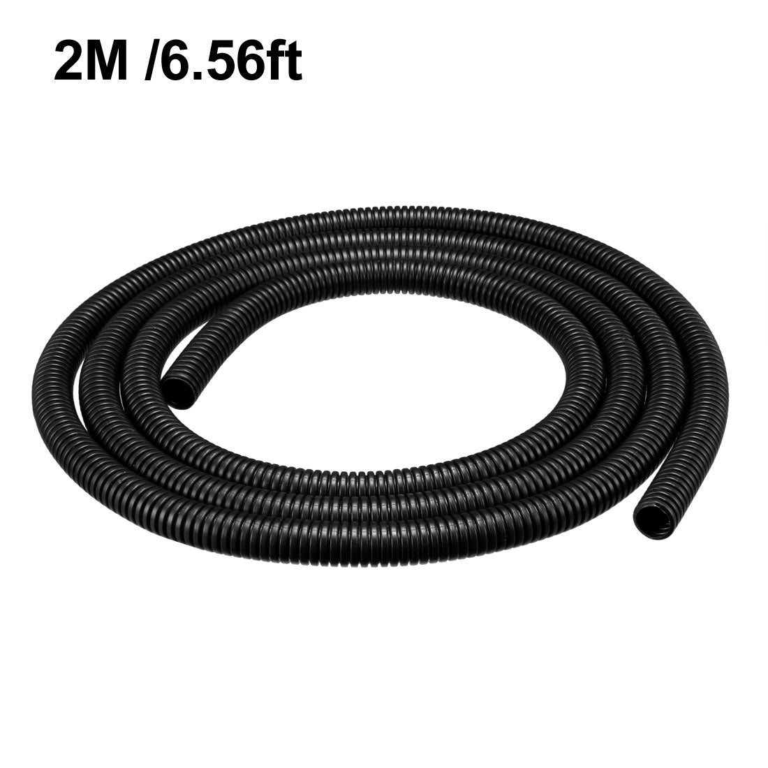 uxcell Uxcell 2 M 10 x 13 mm PP Flexible Corrugated Conduit Tube for Garden,Office Black