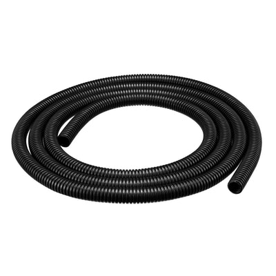 Harfington Uxcell 2 M 10 x 13 mm PP Flexible Corrugated Conduit Tube for Garden,Office Black