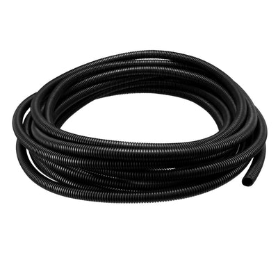 Harfington Uxcell 9 M 10 x 13 mm PP Flexible Corrugated Conduit Tube for Garden,Office Black