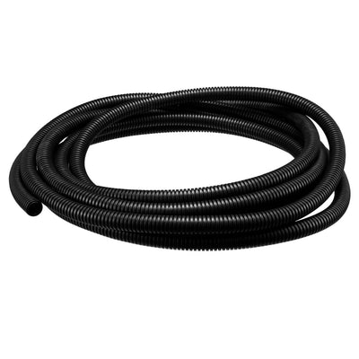 Harfington Uxcell 5 M 12 x 15.8 mm PP Flexible Corrugated Conduit Tube for Garden,Office Black