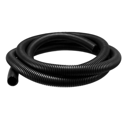 Harfington Uxcell 3 M 23 x 28.5 mm PP Flexible Corrugated Conduit Tube for Garden,Office Black