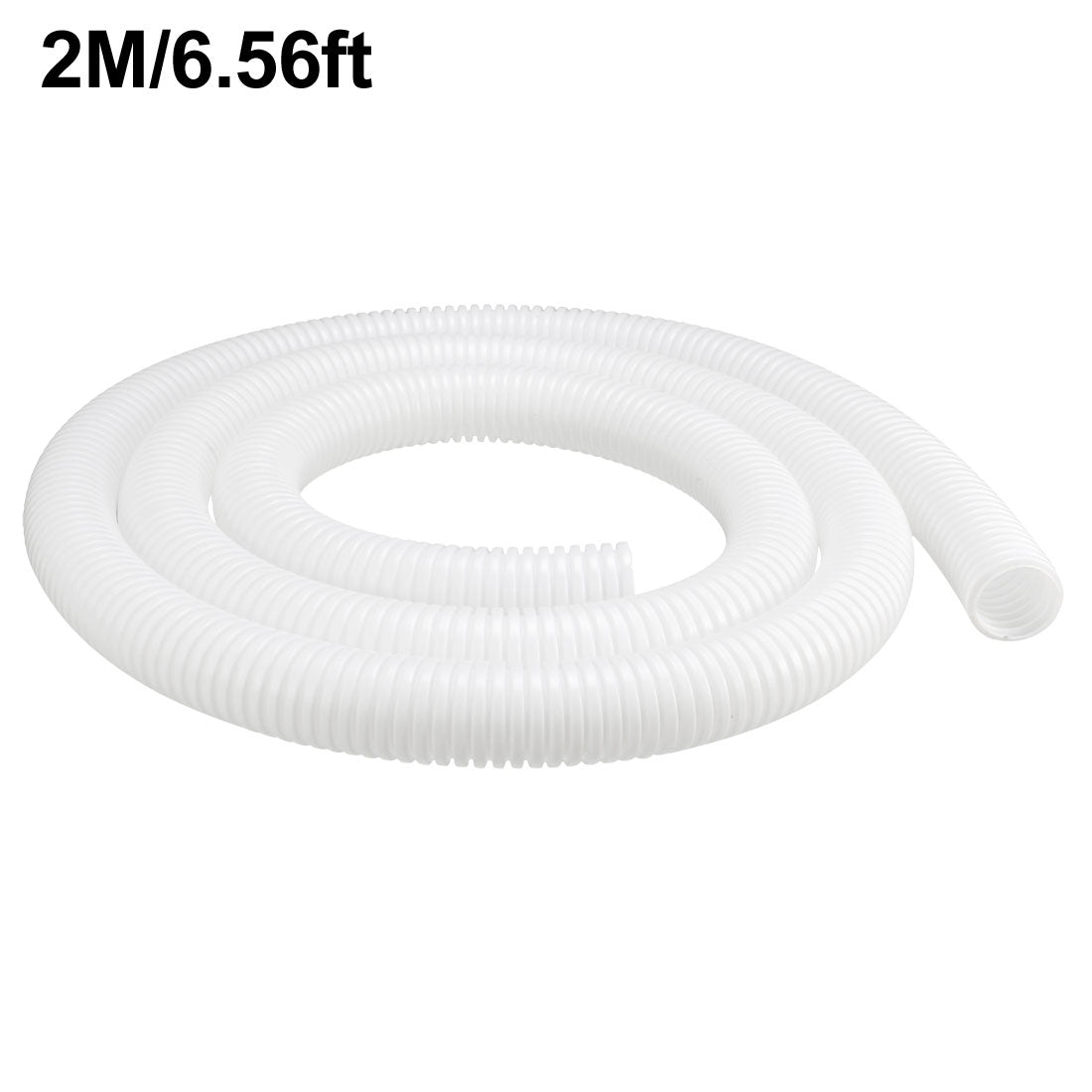 uxcell Uxcell 2 M 23 x 28.5 mm PP Flexible Corrugated Conduit Tube for Garden,Office White