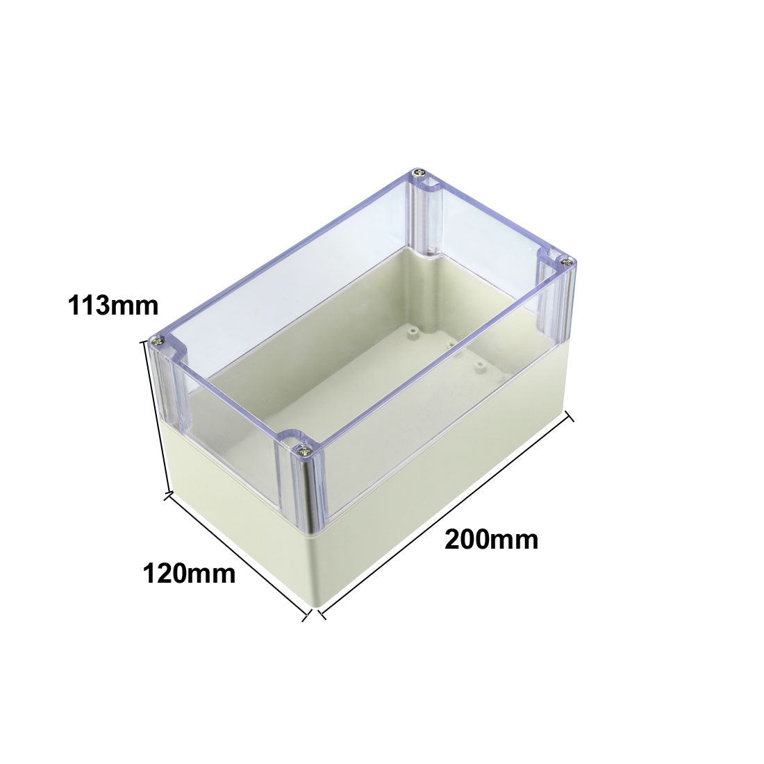 uxcell Uxcell 200 x 120 x 113mm Electronic ABS Plastic DIY Junction Box Enclosure Case w Clear cover