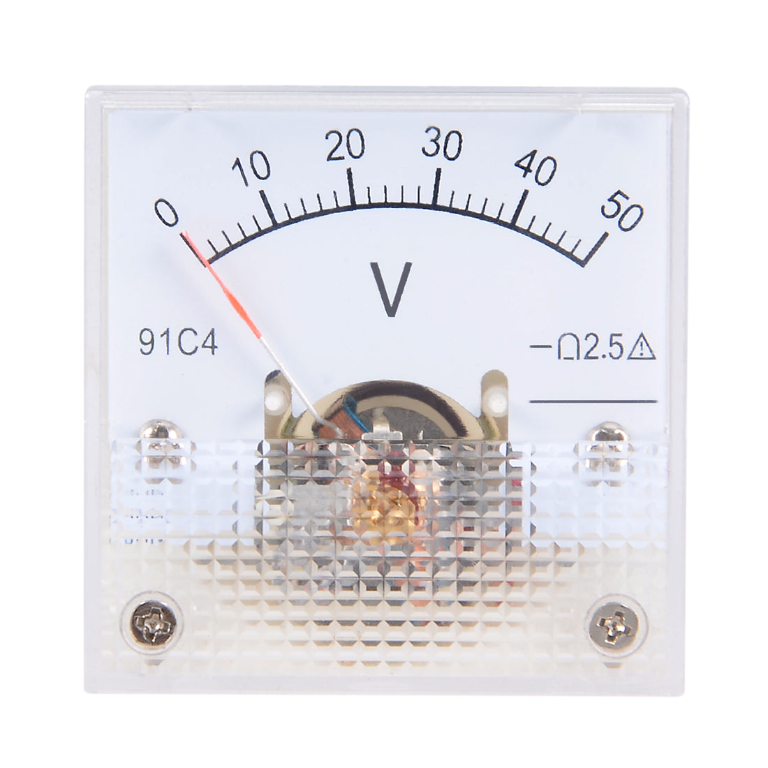 uxcell Uxcell DC 0-50V Analog Panel Voltage Gauge Volt Meter 91C4 2.5% Error Margin