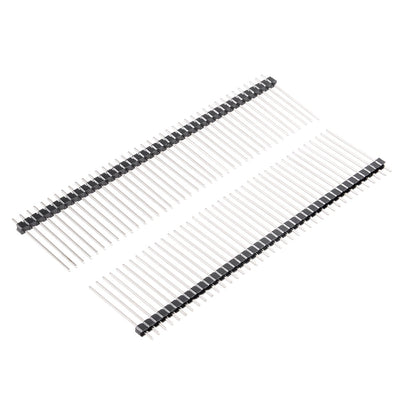 Harfington Uxcell 30Pcs 2.54mm Pitch 40-Pin 23mm Length Single Row Straight Connector Pin Header Strip for Arduino Prototype Shield