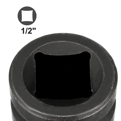 Harfington Uxcell 1/2 Inch Drive (F) x 3/8 Inch (M) Impact Socket Reducer for Ratchet Wrenches, Female to Male, Cr-Mo