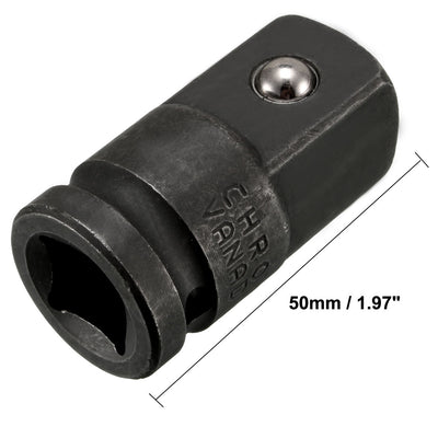 Harfington Uxcell 1/2 Inch Drive (F) x 3/4 Inch (M) Impact Socket Adapter for Ratchet Wrenches, Female to Male, Cr-Mo