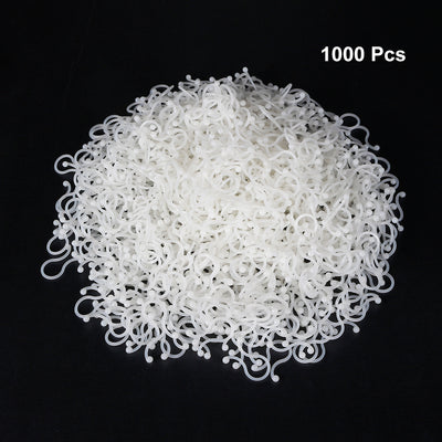 Harfington Uxcell 1000pcs Twist Lock Cable Wire Ties Nylon U Shape Save Place 12mm Dia White