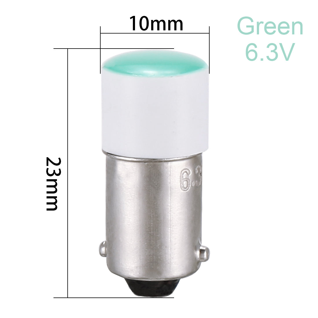 uxcell Uxcell LED Bulbs 6.3V, Dashboard Light Green, BA9s Base Bulb 3Pcs