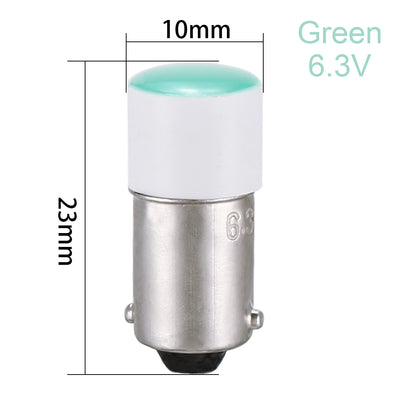 Harfington Uxcell LED Bulbs 6.3V, Dashboard Light Green, BA9s Base Bulb 3Pcs