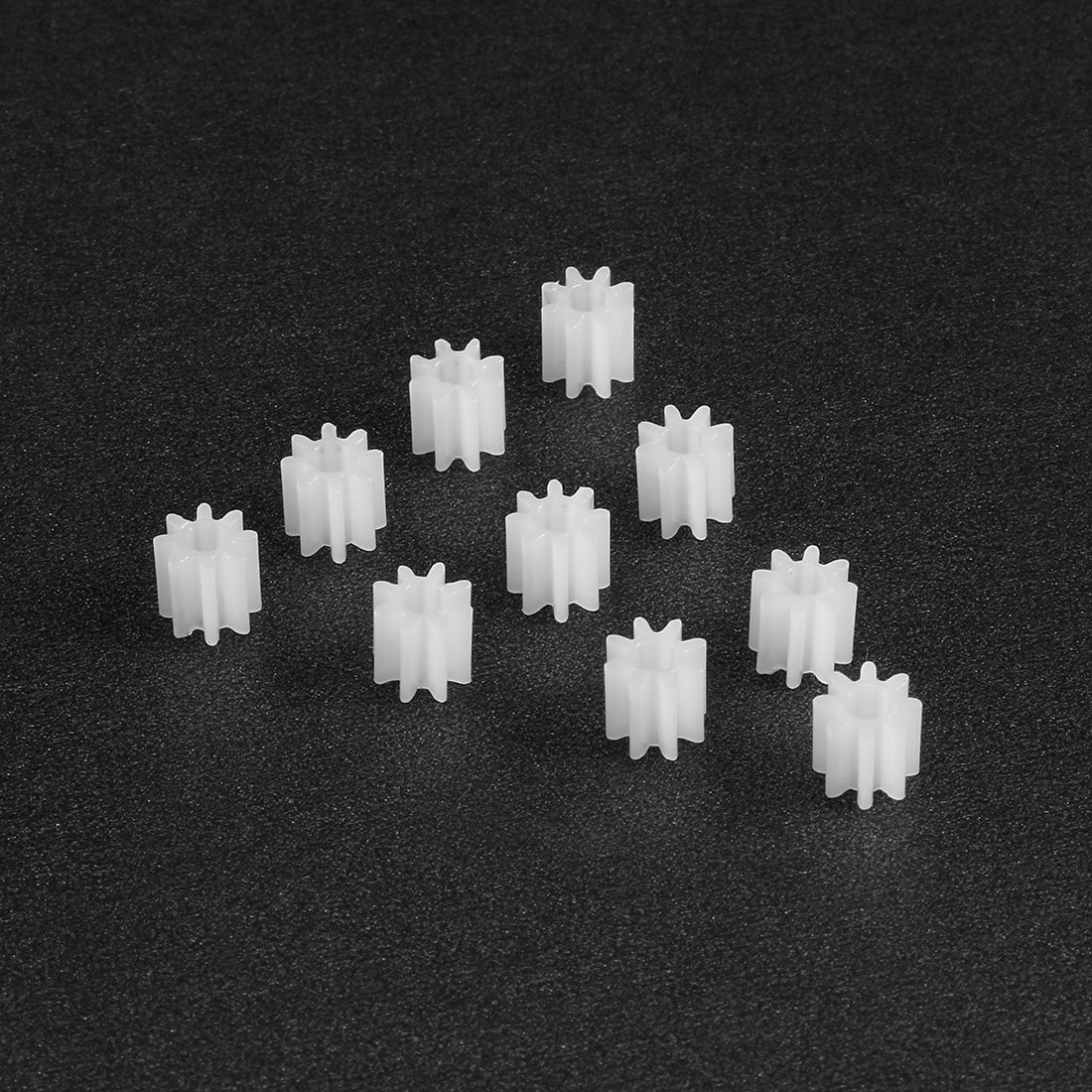 uxcell Uxcell 10Pcs 082A Plastic Gear Accessories with 8 Teeth for DIY Car Robot Motor