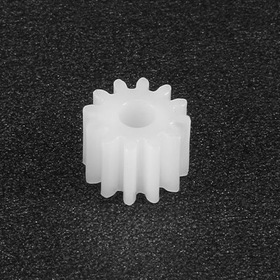 Harfington Uxcell 50Pcs 122.5A Plastic Gear Accessories with 12 Teeth for DIY Car Robot Motor