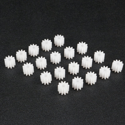 Harfington Uxcell 20Pcs 102A Plastic Gear 6mm OD with 10 Teeth for DIY Car Robot Motors