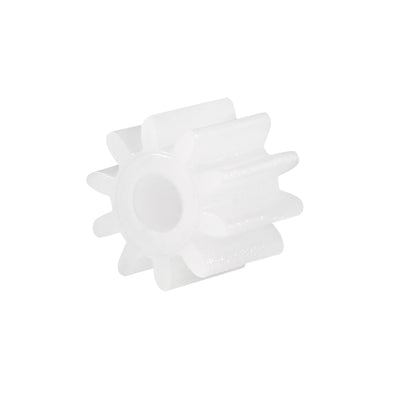 Harfington Uxcell 50Pcs 102A Plastic Gear Accessories 6mm OD with 10 Teeth for DIY Car Robot Motor