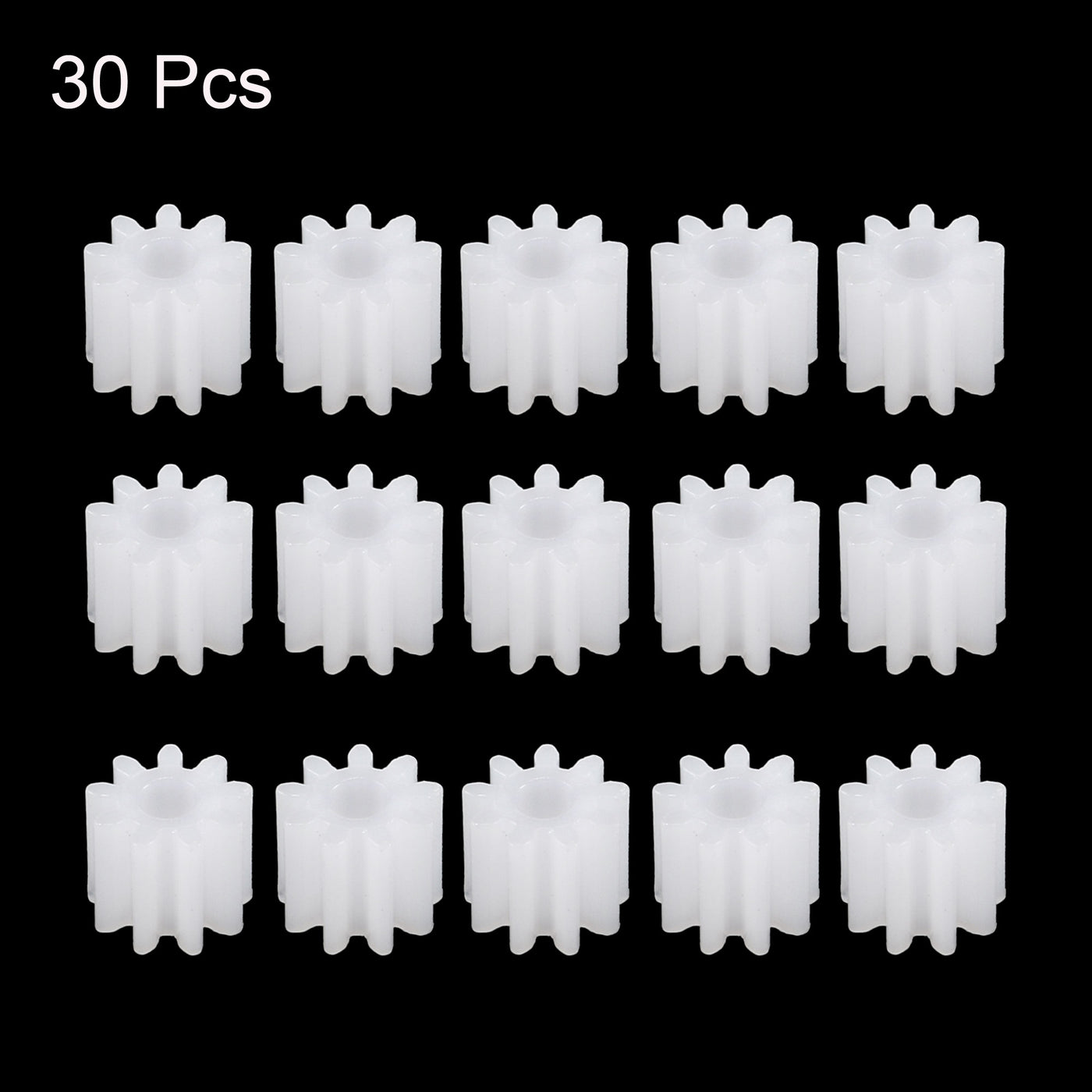 uxcell Uxcell 30Pcs 092A Plastic Gear Accessories with 9 Teeth for DIY Car Robot Motor