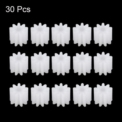 Harfington Uxcell 30Pcs 092A Plastic Gear Accessories with 9 Teeth for DIY Car Robot Motor