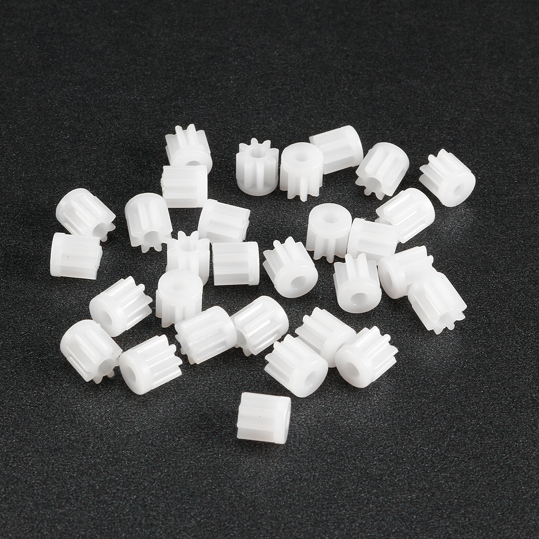 uxcell Uxcell 30Pcs 082A Plastic Gear Accessories with 8 Tooth for DIY Car Robot Motor