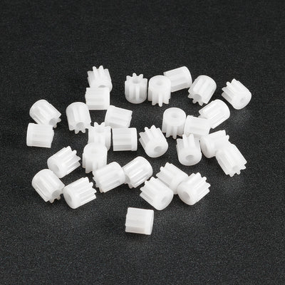 Harfington Uxcell 30Pcs 082A Plastic Gear Accessories with 8 Tooth for DIY Car Robot Motor