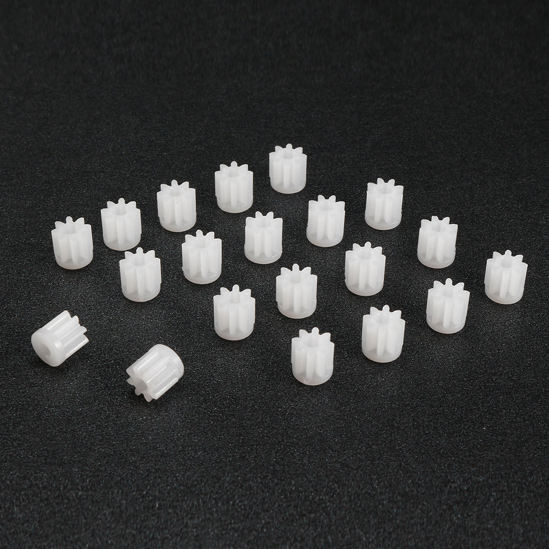 uxcell Uxcell 20Pcs 082A Plastic Gear Accessories with 8Teeth for DIY Car Robot Motor