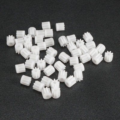 Harfington Uxcell 50Pcs 082A Plastic Gear Accessories with 8 Tooth for Robot Car