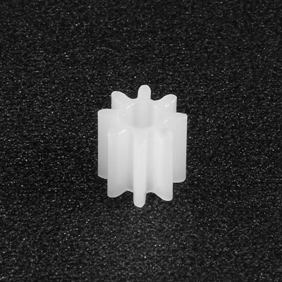 Harfington Uxcell 30Pcs 082A Plastic Gear Accessories 8 Teeth White for DIY Car Robot Motor