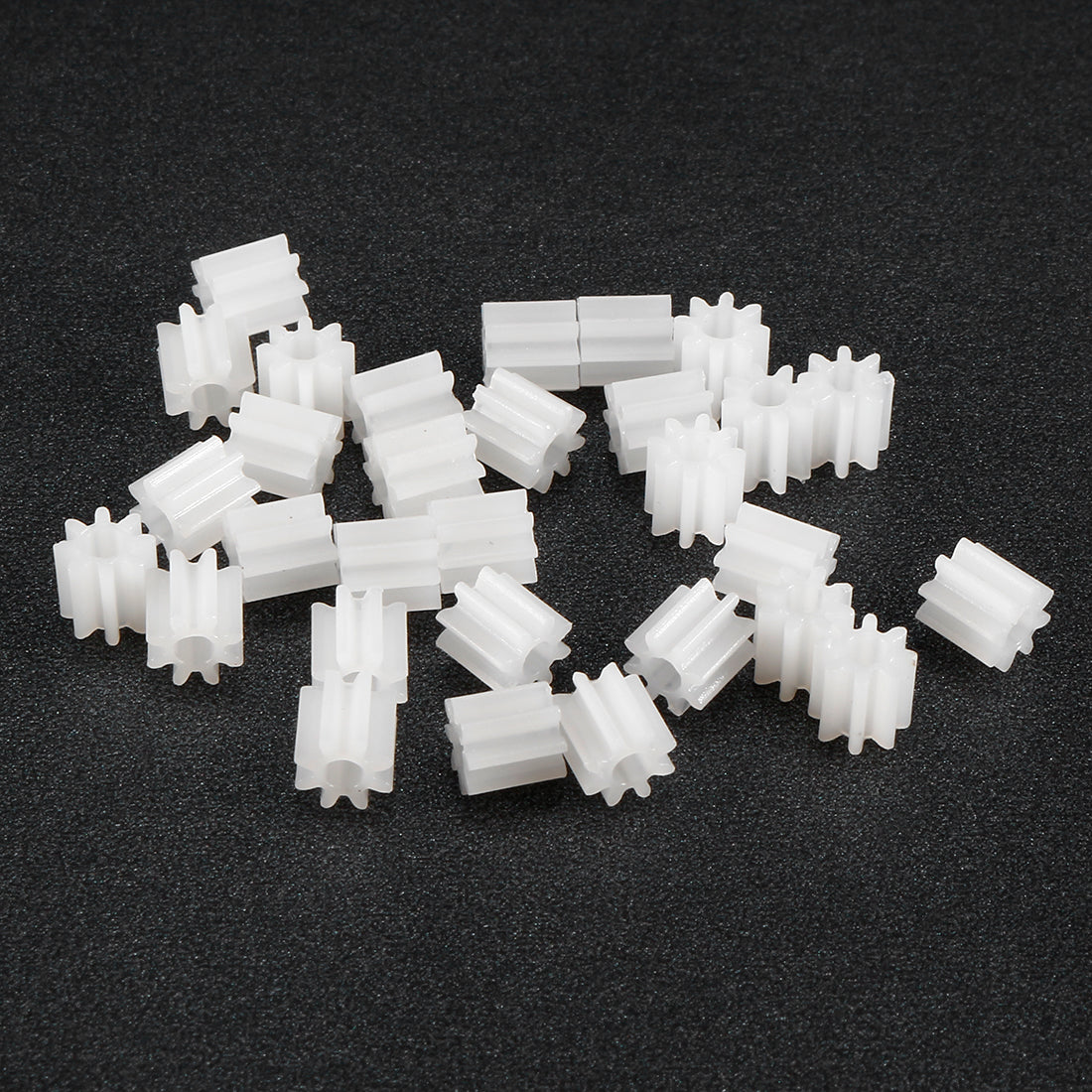 uxcell Uxcell 30Pcs 082A Plastic Gear Accessories 8 Teeth White for DIY Car Robot Motor