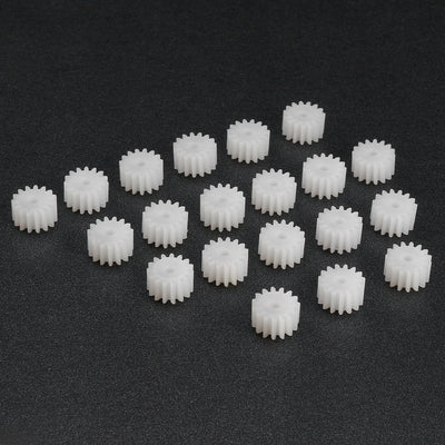 Harfington Uxcell 20Pcs 152A Plastic Gear Accessories with 15 Teeth for DIY Car Robot Motor