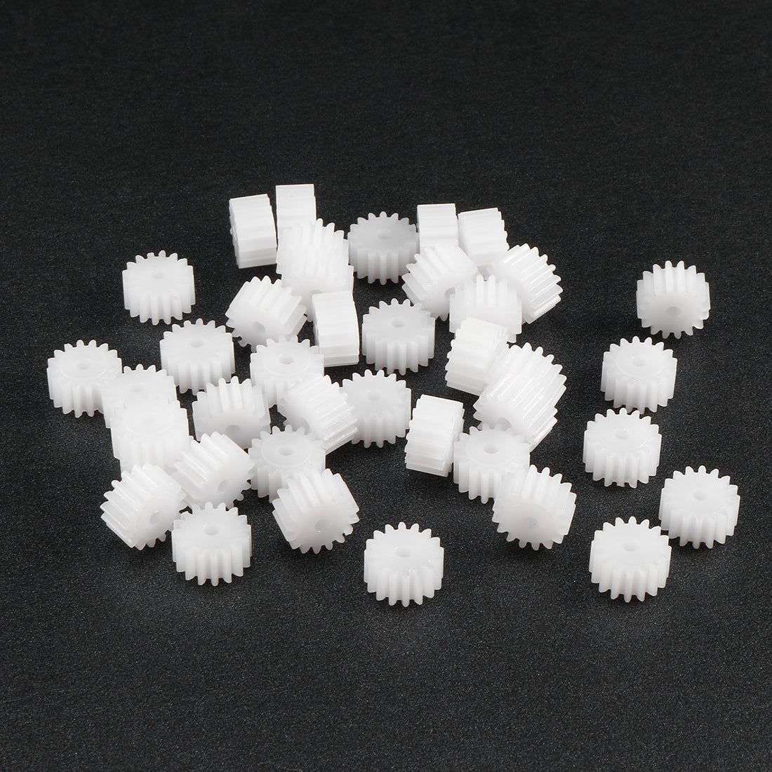 uxcell Uxcell 40Pcs 162A Plastic Gear Accessories with 16 Teeth for DIY Car Robot Motor