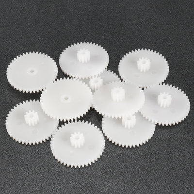 Harfington Uxcell 10Pcs 44102B Plastic Gear Accessories with 44 Teeth for DIY Car Robot Motor