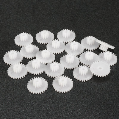 Harfington Uxcell 20Pcs 26102B Plastic Gear Accessories with 26 Teeth for DIY Car Robot Motor