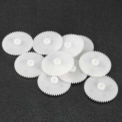 Harfington Uxcell 10Pcs 502A Plastic Gear Accessories with 50 Teeth for DIY Car Robot Motor