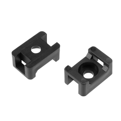 Harfington Uxcell Cable Tie Mount Base Saddle Type Wire Holder Nylon 5.2mm Hole Width Black 52Pcs