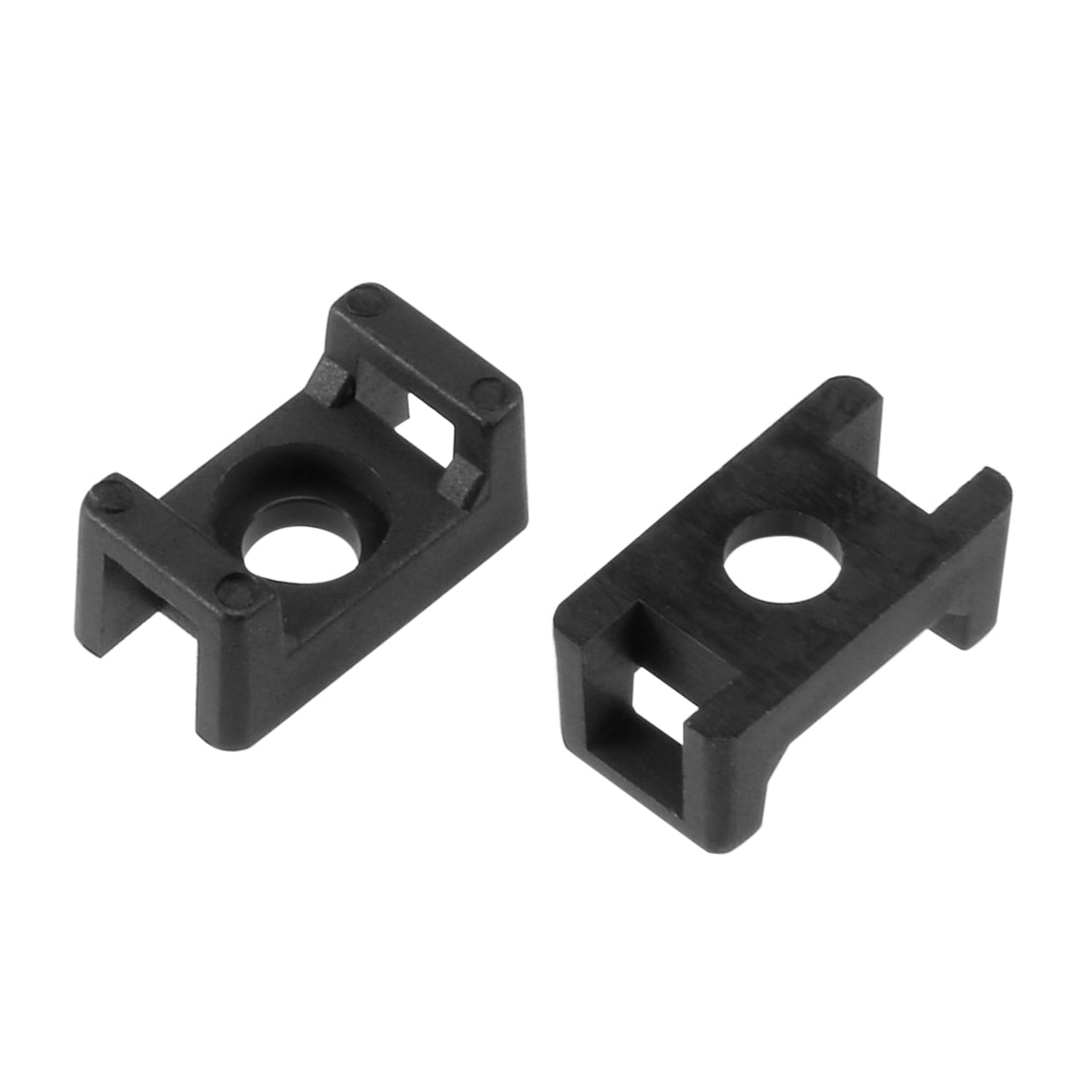 uxcell Uxcell Cable Tie Mount Base Saddle Type Wire Holder Nylon 3.8mm Hole Width Black 46Pcs