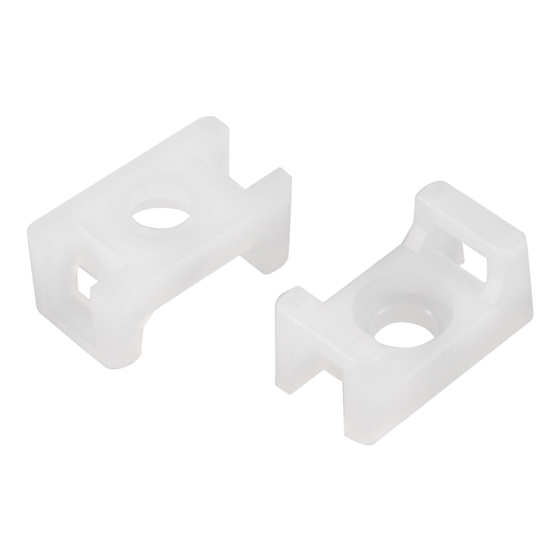 uxcell Uxcell Cable Tie Mount Base Saddle Type Wire Holder Nylon 3.8mm Hole Width White 36Pcs