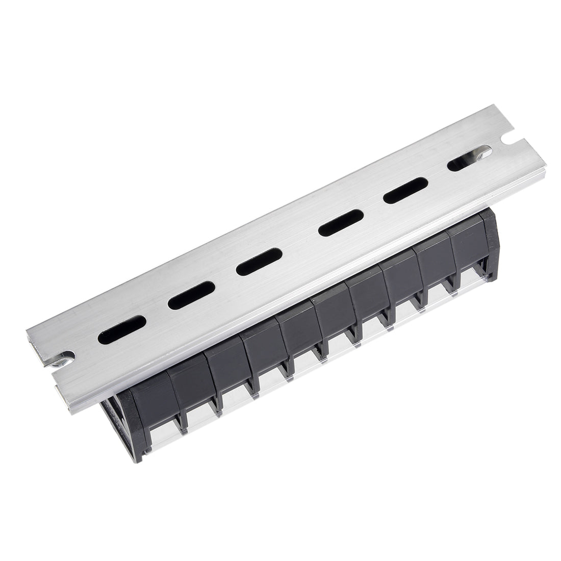 uxcell Uxcell Barrier Terminal Strip Block 660V 20A Dual Rows 10P DIN Rail Base Screw Connector