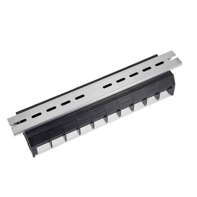 Harfington Uxcell Barrier Terminal Strip Block 660V 100A Dual Rows 10P DIN Rail Base Screw Connector