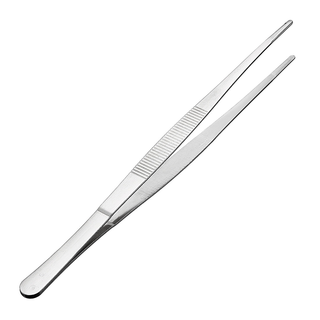 uxcell Uxcell 1 Pcs 10-Inch Stainless Steel Straight Blunt Tweezers Serrated Tip