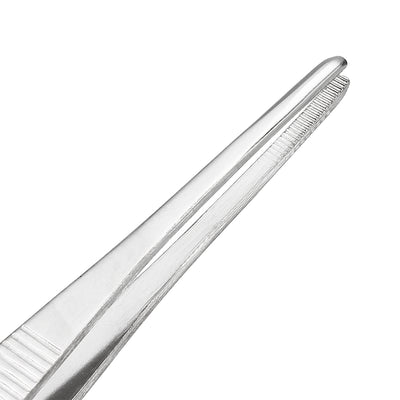 Harfington Uxcell 2 Stück Edelstahl Straight Blunt Pinzette mit gezackten Spitze 8-Zoll