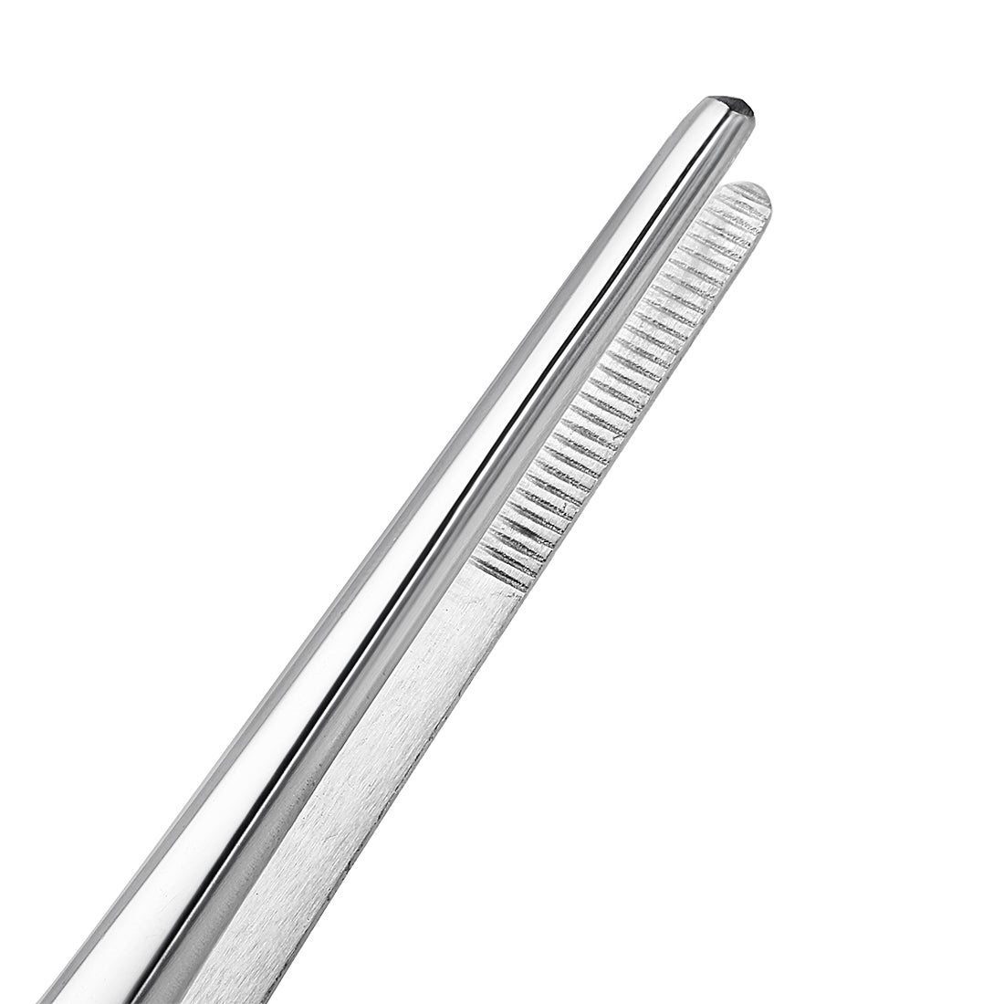 uxcell Uxcell 1 Pcs Stainless Steel Straight Blunt Tweezers with Serrated Tip,10-Inch Length