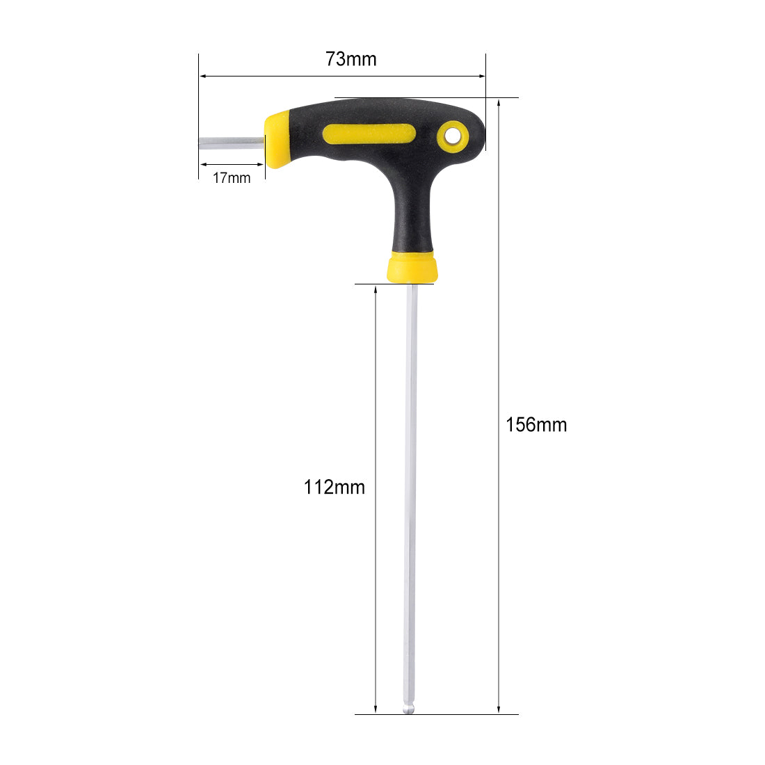 uxcell Uxcell Metric Ball End Tip Magnetic T-Handle Hex Wrench