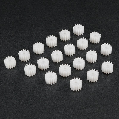 Harfington Uxcell 20Pcs,132A Plastic Gear Accessories with 13 Teeth for DIY Car Robot Motor