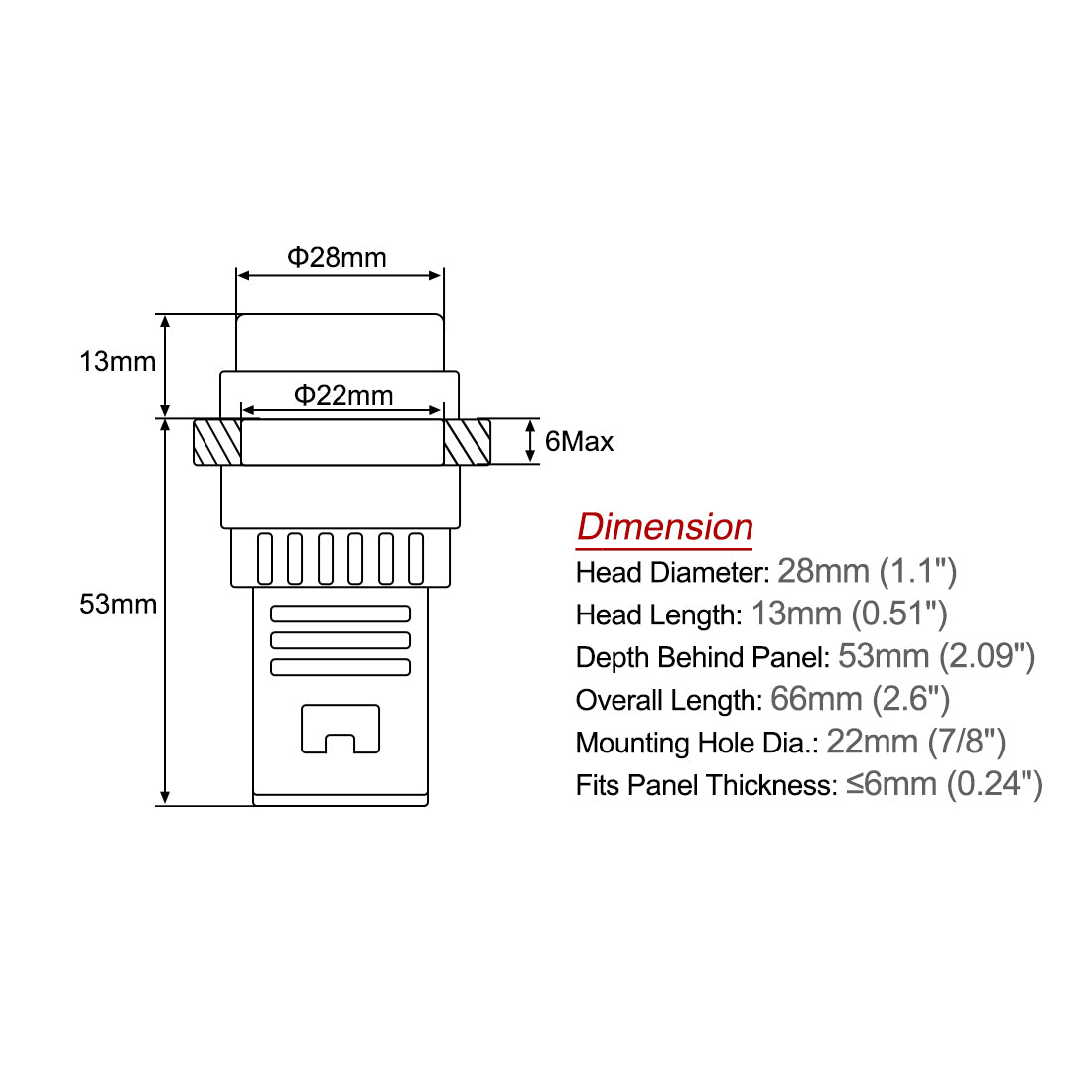 uxcell Uxcell 2stk. Anzeige AC/DC 12V Paneel Indicator Blinkender Alarm auf Summer, LED Rot