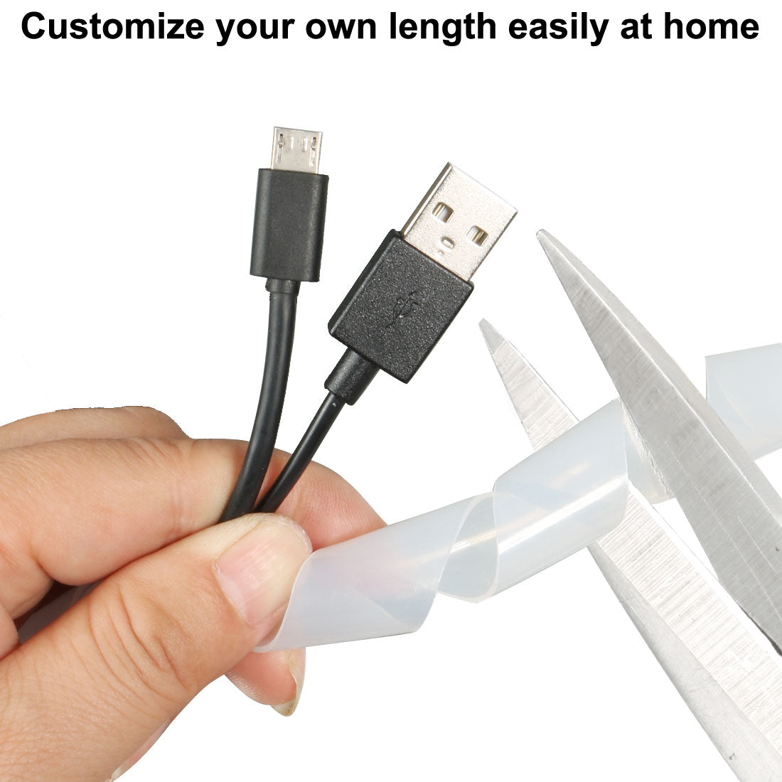 uxcell Uxcell 12mm Flexible Spiral Tube Cable Wire Wrap Computer Manage Cord Transparent 5.5-8M