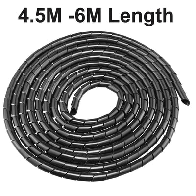 Harfington Uxcell 14mm Flexibel Spiral Kabel Draht Computer Verwalten Schnur Schwarz 4,5-6M de